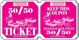 Premium 50 50 Raffle Ticket Roll