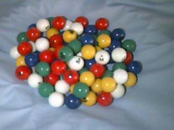 Bingo Ball- 5/8 Inch 5 Color Plastic