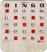 Finger Tip Bingo Slide Cards
