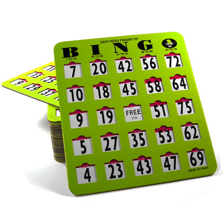 Easy-Read Finger-Tip Bingo Slide Card