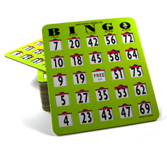 Easy-Read Finger-Tip Bingo Slide Card
